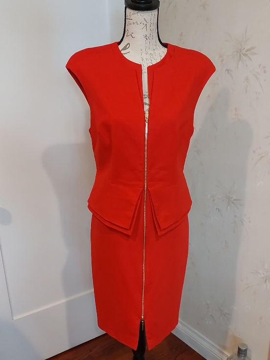 Ted Baker London Dresses & Skirts - Ted Baker London Red Two-Piece Sheath Dress with Front Zip